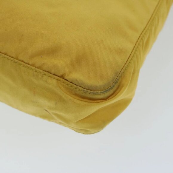PRADA Tote Bag Nylon Yellow Auth 67978 - Picture 10 of 14